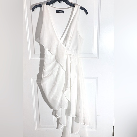 LuLus Elegant Gathering Ivory High-Low Dress New No Tags - Picture 9 of 11